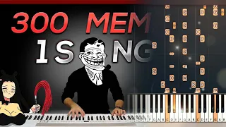 300 MEMES in 1 SONG (PART 1) | PACIL | Piano Tutorial | Piano Cover