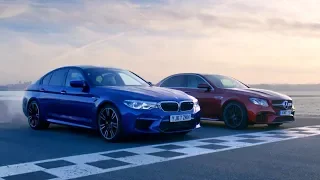 Chris Harris vs Business Stig: BMW M5 vs Merc-AMG E63 S | Top Gear: Series 26