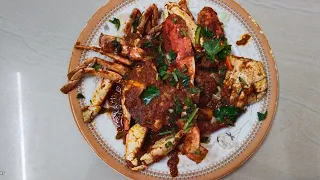 yummy crab dry recipe 😋#cooking #seafood