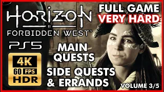 HORIZON FORBIDDEN WEST - FULL GAME Walkthrough Part 3 [4K 60FPS PS5 HDR] VERY HARD - No Commentary