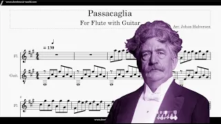 Passacaglia Flute with Guitar - Johan Halvorsen - Handel - Cover (Sheets Tutorial) Score Passacaglia