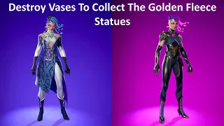 Destroy Vases To Collect The Golden Fleece Statues Fortnite Medusa Snapshot Quest