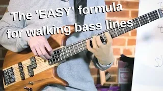 The SIMPLEST walking bass line formula - EXACTLY where to start