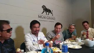 What Did Keith Thurman Tell Manny Pacquiao During The Faceoff At Weigh In