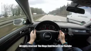 Audi S6 C5 Autobahn - german highway no speed limit - you must see - POV DRIVE