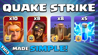 QUAKE STRIKE...CAN ANY BASE SURVIVE THIS ATTACK?! BEST TH13 Attack Strategy | Clash of Clans