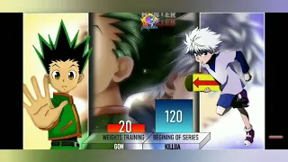 Gon vs Killua Power levels Compirason