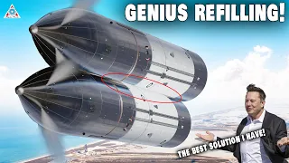 Musk Genius solution for NASA landing on the Moon by Starship refilling & build 1st Moonbase...