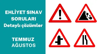 DİKKAT / TEMMUZ - AĞUSTOS  EHLİYET SINAVI SORULARI / 2022 EHLİYET SINAV SORULARI