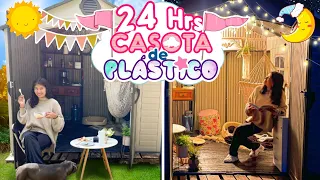 ☀️🌙VIVIENDO 24 HORAS en UNA CASOTA DE PLÁSTICO🏠¡Es Una Mansión! 😱 CONNY MERLIN