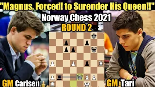 Norway Chess 2021 | Magnus Carlsen VS Aryan Tari | Round 2