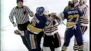 Chicago Blackhawks vs St. Louis Blues Line Brawl I / Darin Kimble vs Jeremy Roenick