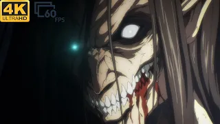 Eren Titan VS War Hammer Titan | Attack On Titan S4 Episode 6 𝟰𝗞 𝟲𝟬𝗙𝗣𝗦 | Subtitle Indonesia