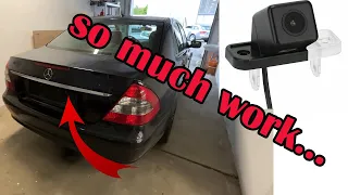 Mercedes E-Class W211 Backup/Reverse Camera Installation and some additional work (Vlog)