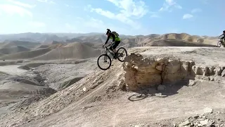 Daniel Gozlan riding on "sugar trail" near the Dead sea Israel