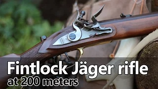 Shooting the flintlock Jäger rifle to 200 meters