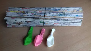 DIY Best out of waste newspaper and balloon craft // Best reuse idea // Old newspaper craft idea