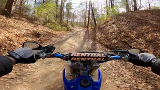 YZ 125 warm up fun and trail ride POV!