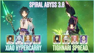 C6 Xiao Hypercarry & C2 Tighnari Spread | Spiral Abyss 3.8 | Genshin Impact