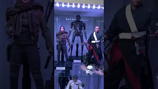 Hot Toys Star Wars Rogue One 1:6 Figure Display Jyn Erso K-2SO Chirrut Imwe Collection #hottoys