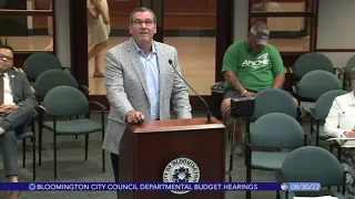 Bloomington City Budget Hearings, August 30, 2022