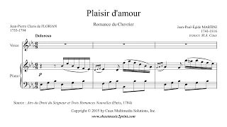 Martini : Plaisir d'amour - Voice (3/6 : Medium-High, E flat Major)