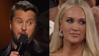 Carrie Underwood Reacts To Luke Bryan's Immunization Joke At CMA Awards