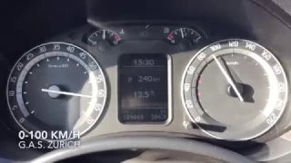 Skoda Octavia RS II 0-100 km/h acceleration