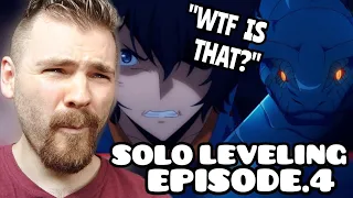 JINWOO LEVELS UP!!?? OMFG!!! | SOLO LEVELING - EPISODE 4 | New Anime Fan! | REACTION