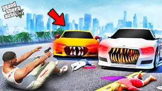 GTA 5 : Franklin Try To Stop Cursed Killer Car From Killing Shinchan & Pinchan GTA 5 !