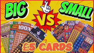 SCRATCHCARD VS CHALLANGE BIG £5 CARDS VS SMALL £5 CARDS