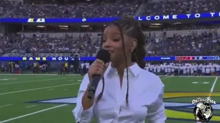 HALLE BAILEY | Sings “Lift Every Voice “ at Rams Opening Game.