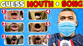Can You Guess Football Players by MOUTH + SONG? 🔊🫦  Messi, Ronaldo, Haaland, Neymar