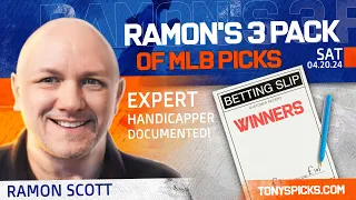 3 FREE MLB Picks and Predictions on MLB Betting Tips by Ramon Scott, Saturday 4/20/2024