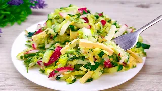 This cucumber salad burns belly fat! My mother lost 25 kg in a month.