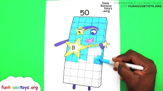 New Numberblocks 50 | NUMBERBLOCK Coloring EPISODES 20, 30, 40!! Fun House Toys Learn to Count