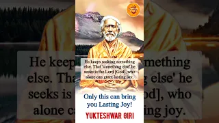 How to achieve LONG LASTING HAPPINESS? || Sri Yukteswar #shorts