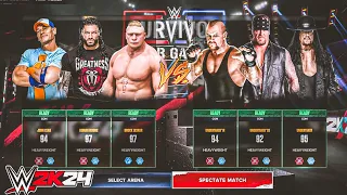 Can Team Roman Reigns John Cena Brock Lesnar Defeat 3 Different Undertaker WWE 2K24