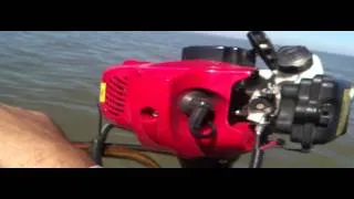 Kayak fishing motor homemade weedeater