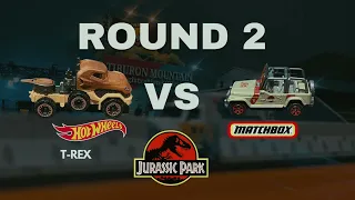 Jurassic Park Hotwheels vs Matchbox (Round 2) Die-cast Drag Racing