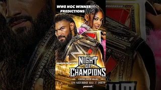 WWE Night of Champions: Winner Predictions #wwe #trending #viral #nightofchampions #wwenoc #wwetitle