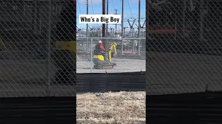 Who’s a big boy! Lol #construction #apprentice #equipment #shorts