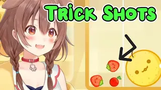 Korone Pulls Off Some Incredible Trick Shots During Her 1st Time Playing Watermelon Game [Hololive]