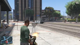 GTA V Michael, Franklin & Trevor Ten Star Cop Battle + Escape(RDE 4.0.1)