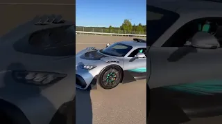 The Mercedes-AMG One. Sound first, both track and city driving in EV mode only.