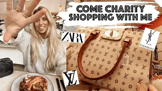 COME CHARITY SHOPPING WITH ME | DESIGNER LUXURY ON A BUDGET THRIFTING HAUL  | Freya Farrington