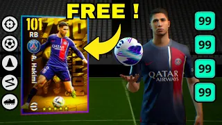 HOW TO TRAIN FREE HAKIMI MAX LEVEL || EFOOTBALL 2024 MOBILE