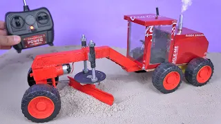 Make a Amazing MINI RC MOTOR GRADER recycling cans