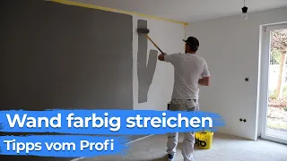 Wand perfekt FARBIG streichen - Tipps zum selbst machen