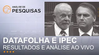 🔴 Datafolha e Ipec ao vivo: Lula x Bolsonaro, resultado nas últimas pesquisas e caso Carla Zambelli